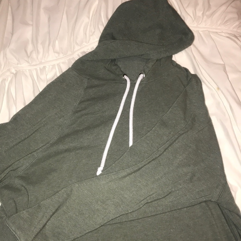 Green H&M Cropped Hoodie